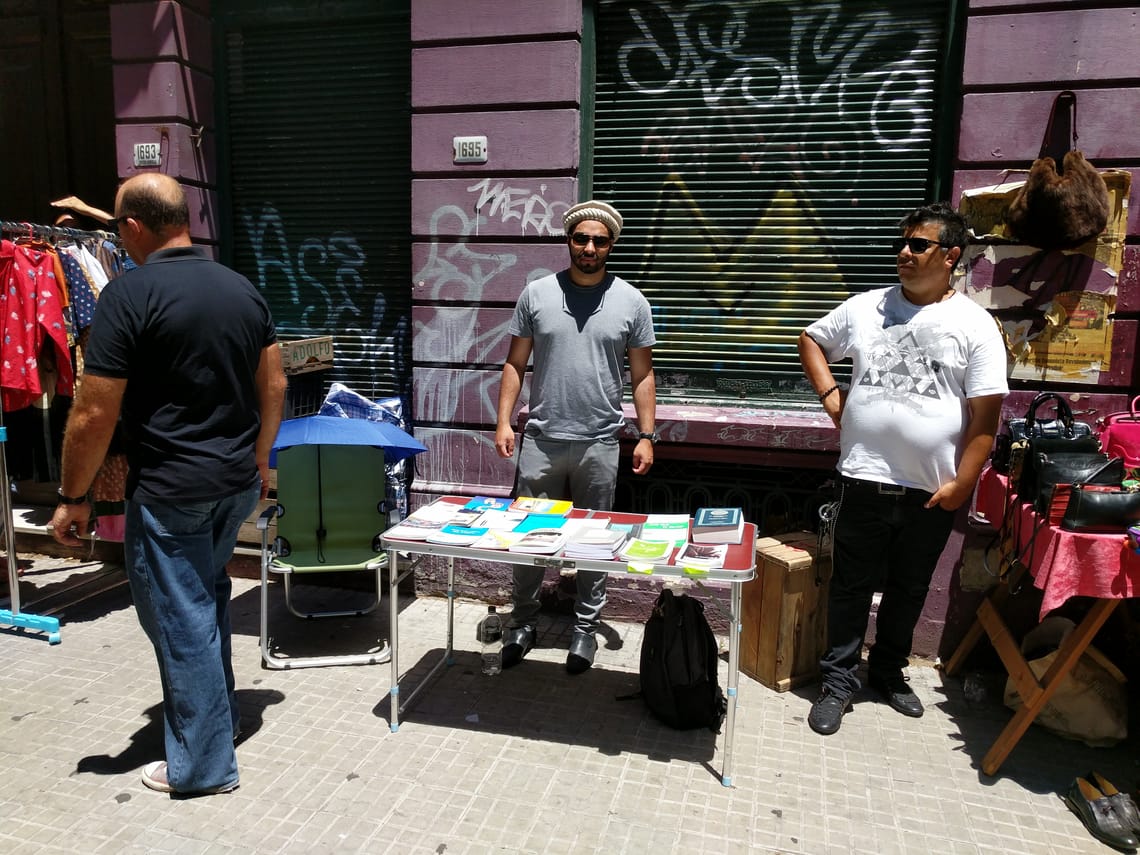 Yousaf Khan en la Feria de Tristan Narvaja, 2018, enero